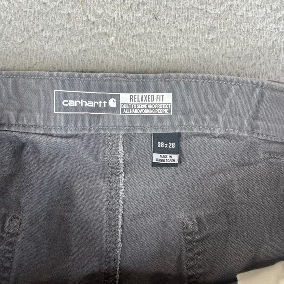 Carhartt Carpenter Pants Mens 38x28 Relaxed Fit 102291  039 Gray Paint Splatter - Picture 3 of 12